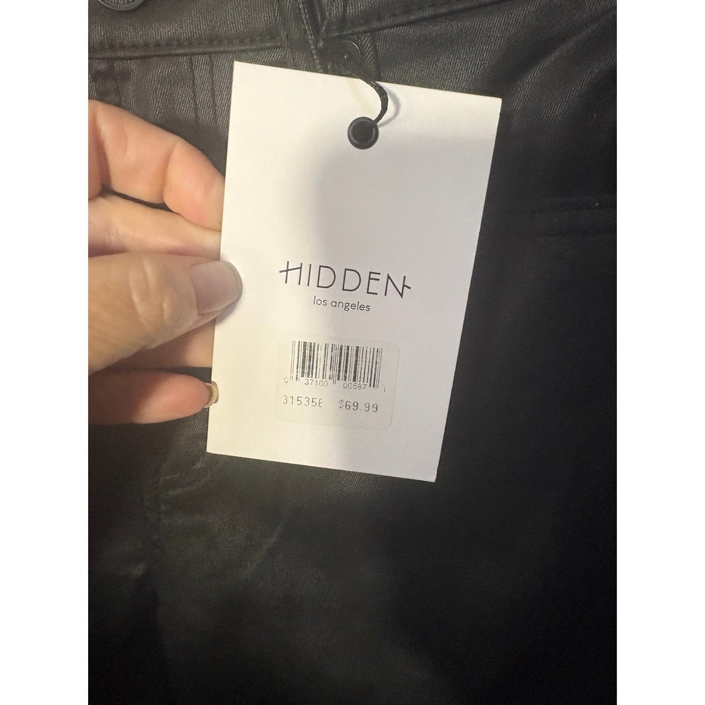 Hidden Jeans Ryan Black Coated Bootcut Jeans High Rise Size 26 NWT HD3322-B - Picture 6 of 6